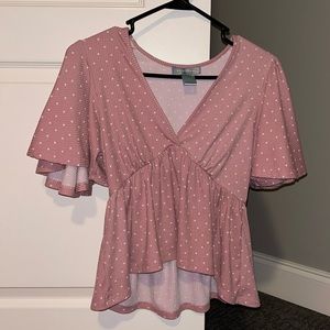 Good Luck Gym - Pink With White Hearts - XS